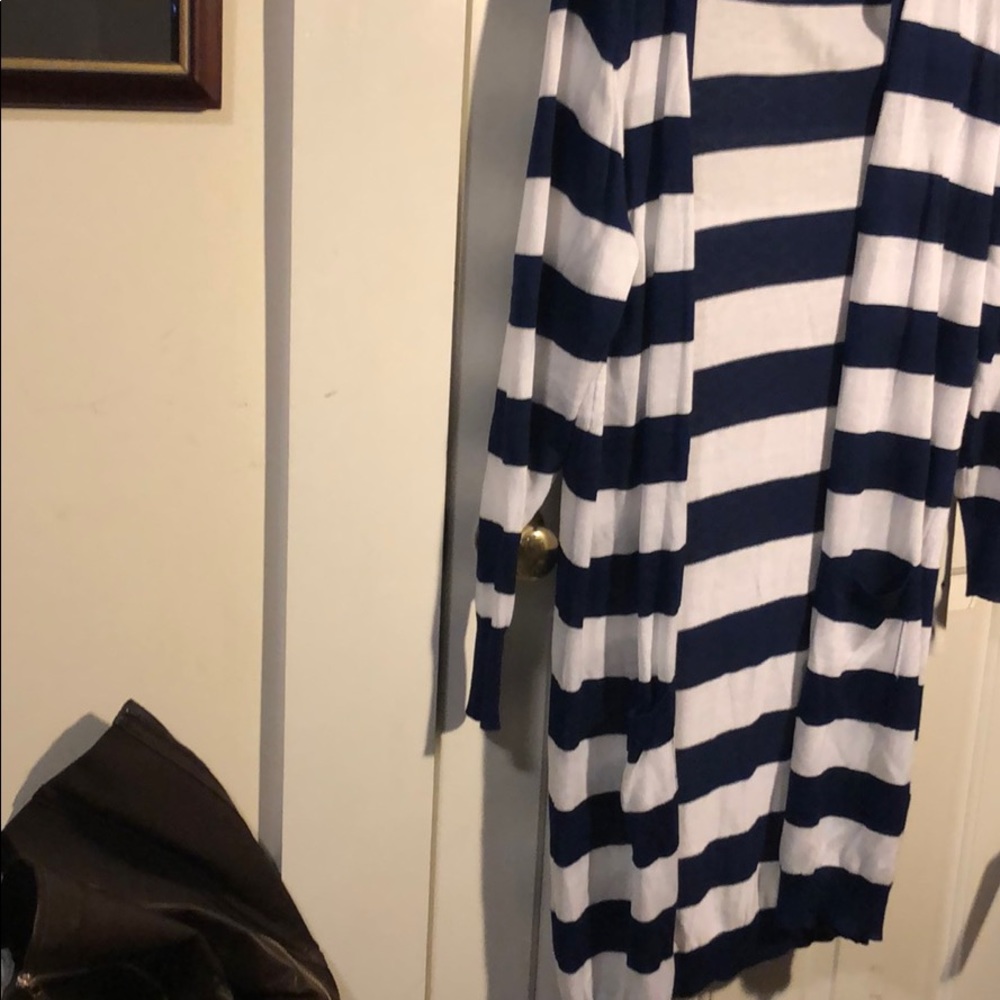 Vest striped white and blue size L - Picture 1 of 6